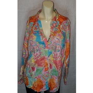Chaps Womens Shirt Multicolored